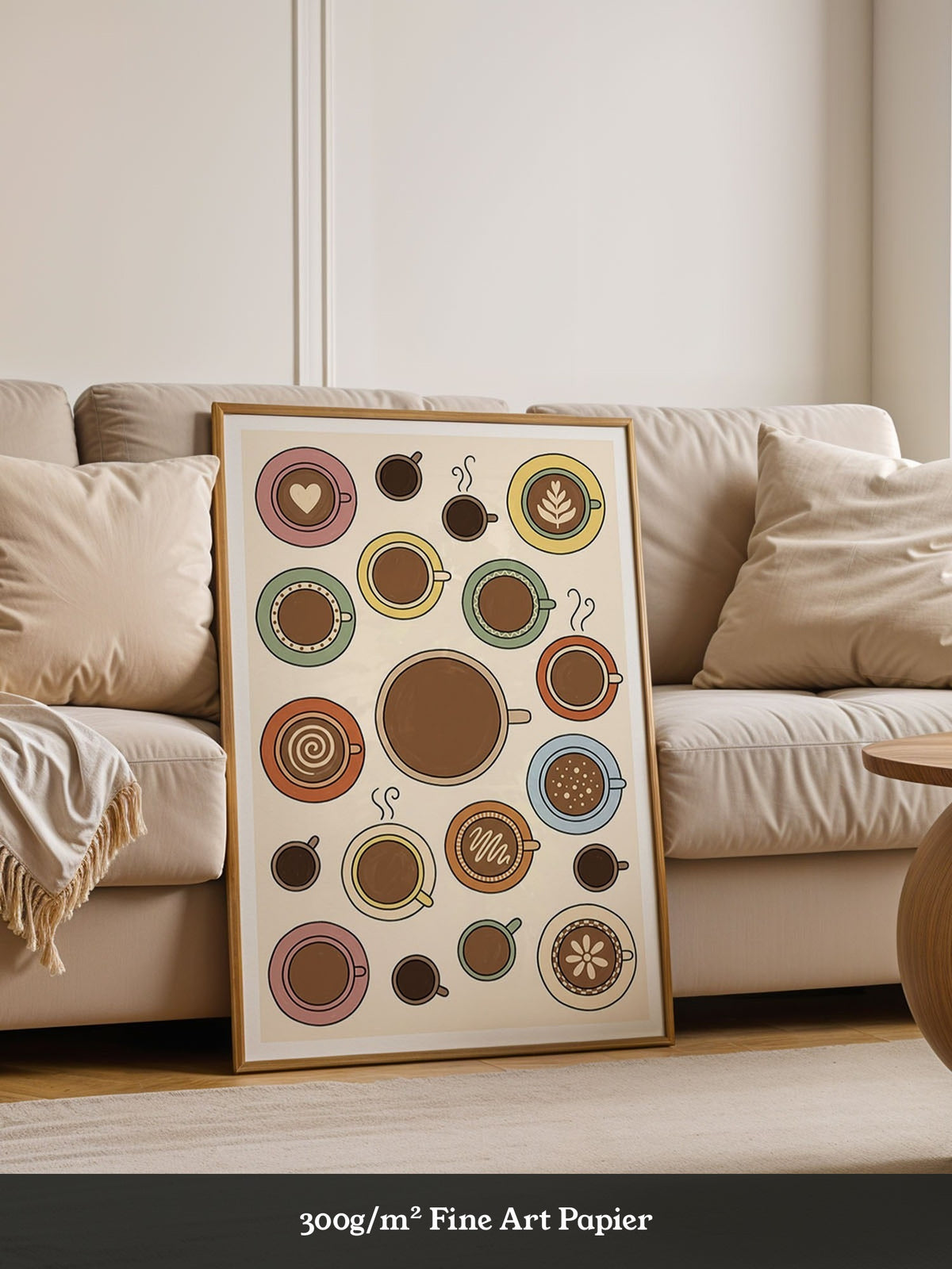 Kaffeetassen Illustration Bunt