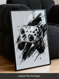 Controller Aquarell Schwarzweiß
