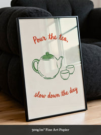 Teekanne Illustration Spruch