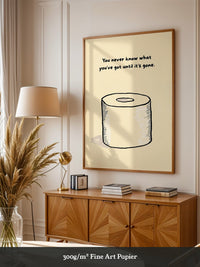 Toilettenpapier Zeichnung Humorvoll