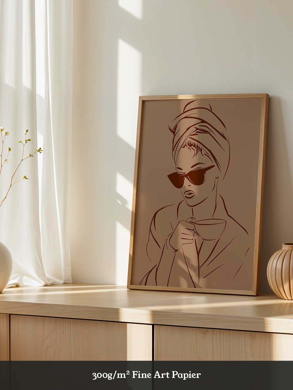 Kaffeetrinker Sonnenbrille Skizze