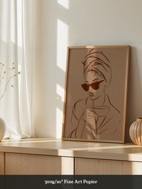 Kaffeetrinker Sonnenbrille Skizze