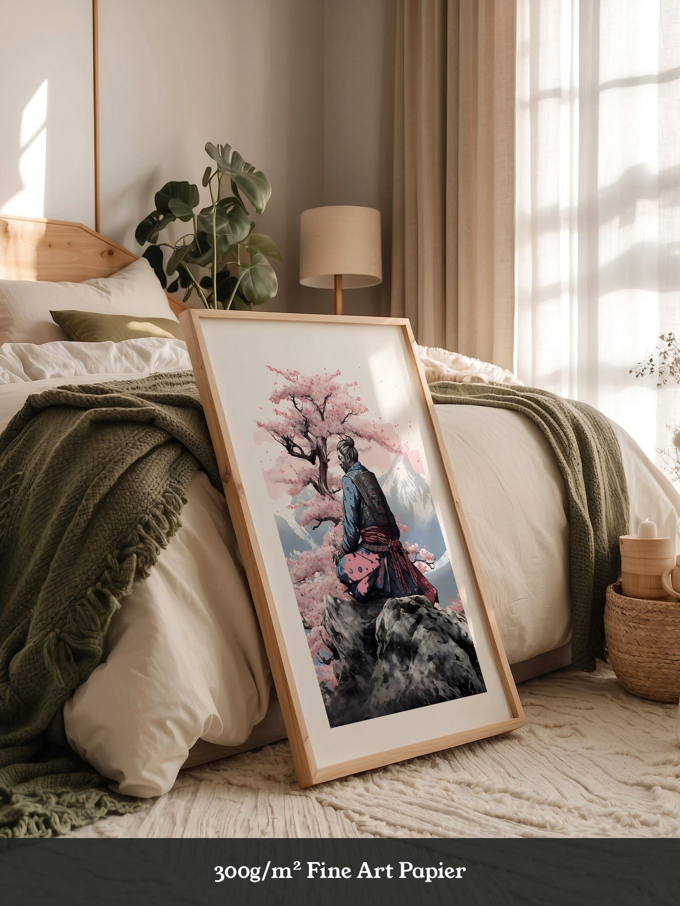 Samurai Kirschblüten Landschaft