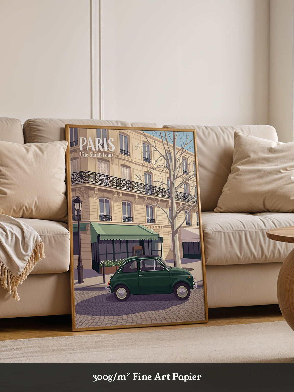 Pariser Oldtimer Grün Illustration