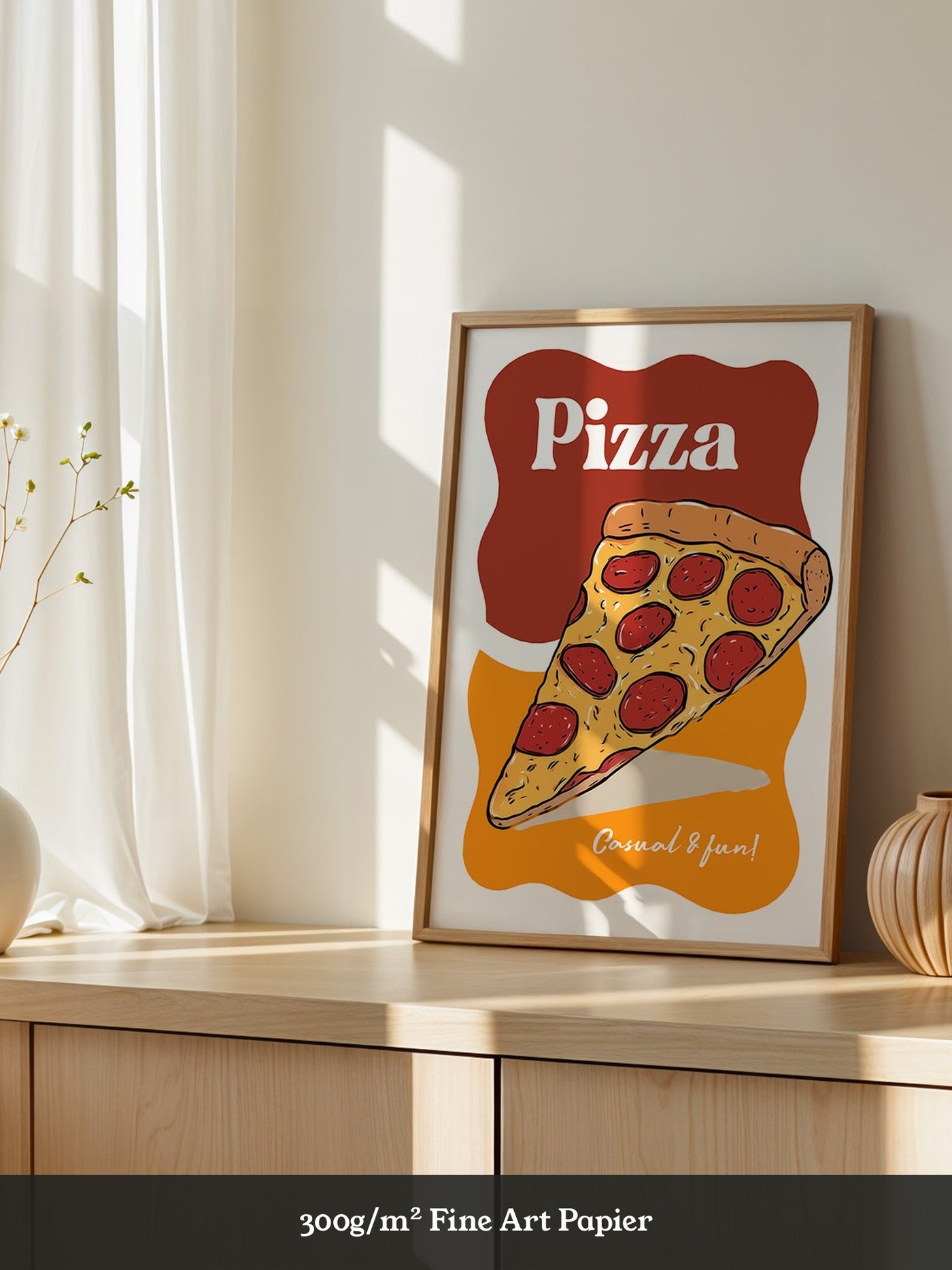 Pizza Stück Pop-Art