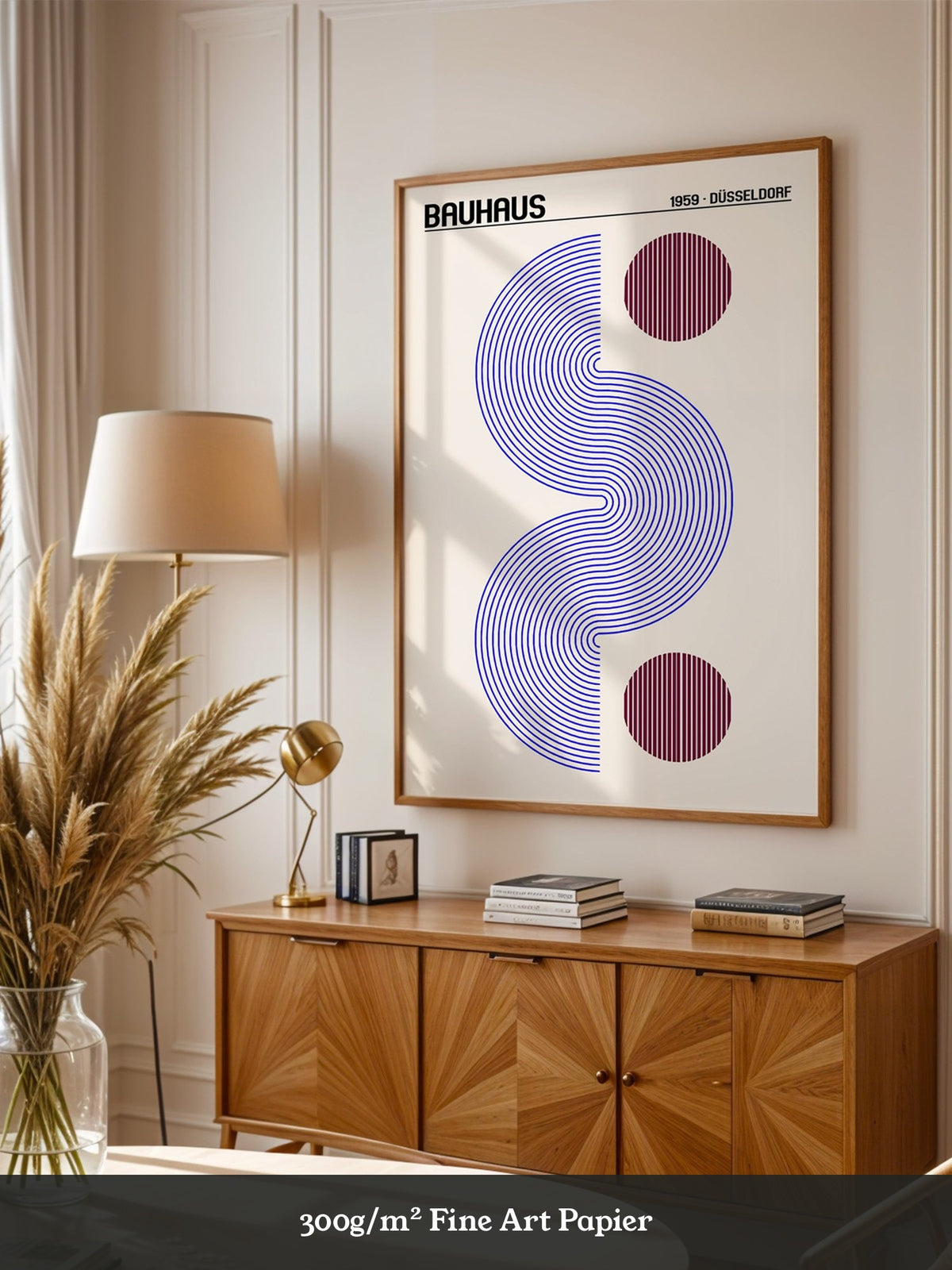 Bauhaus Linien blau minimalistisch