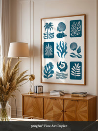 Maritime Motive Blau