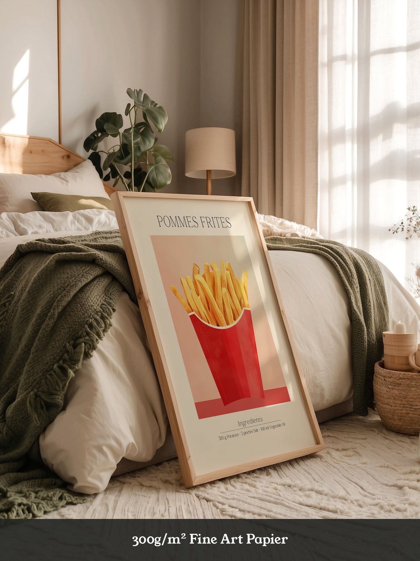 Pommes Frites Illustration Retro