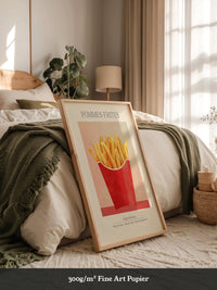 Pommes Frites Illustration Retro