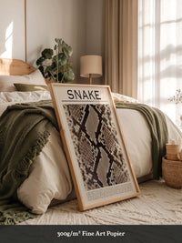 Schlangenmuster Braun Beige