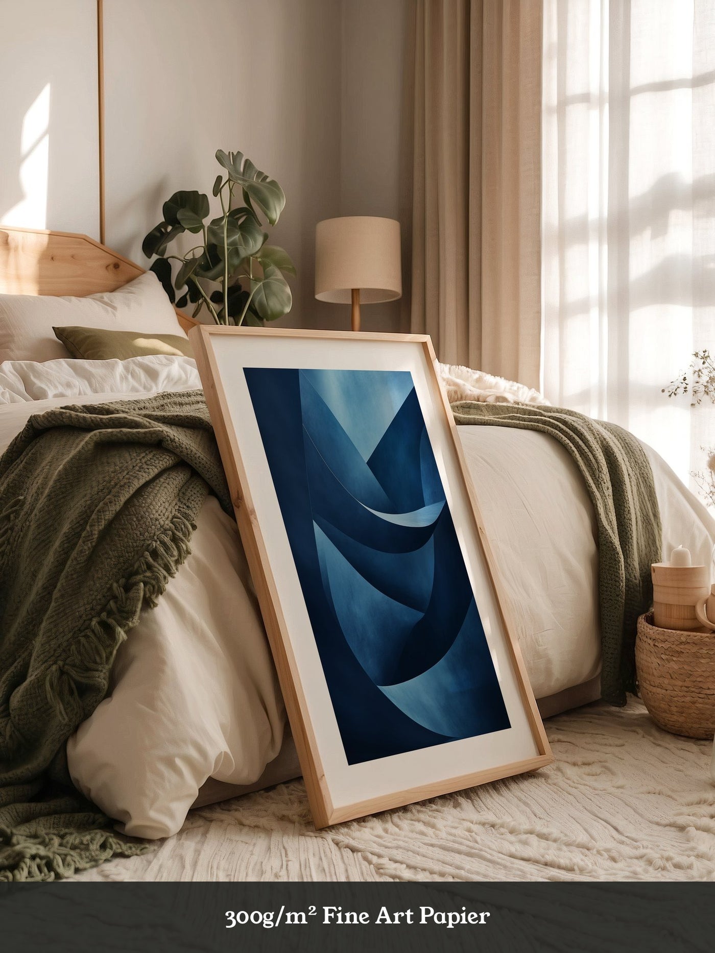 Abstrakte Kurven Blau
