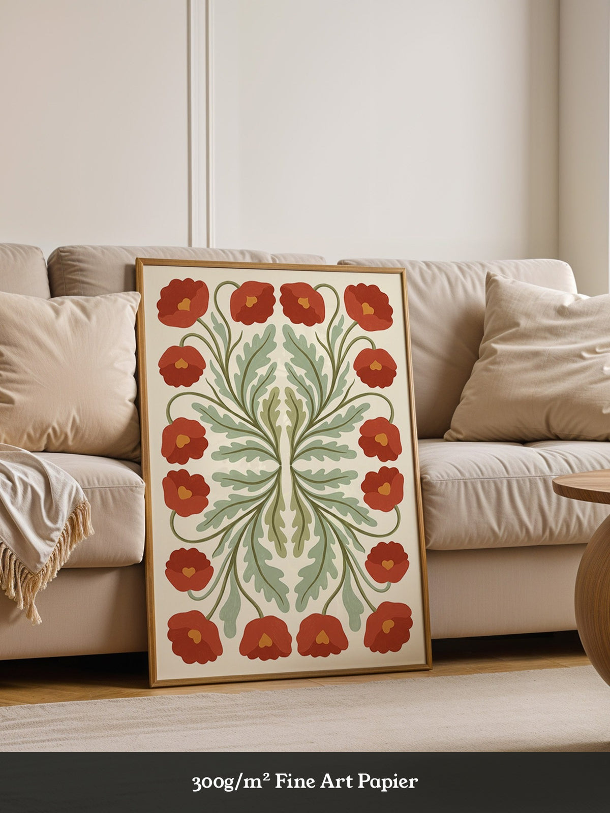 Rote Mohnblumen Symmetrie