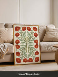 Rote Mohnblumen Symmetrie
