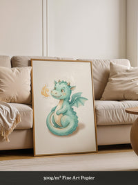 Drachenbaby in Aquarellmint