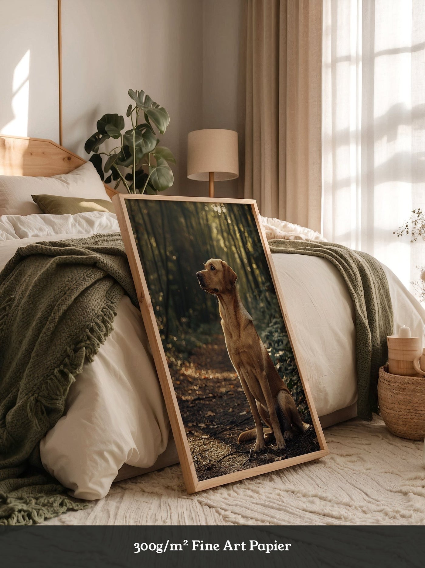 Hund Waldlicht Vintage
