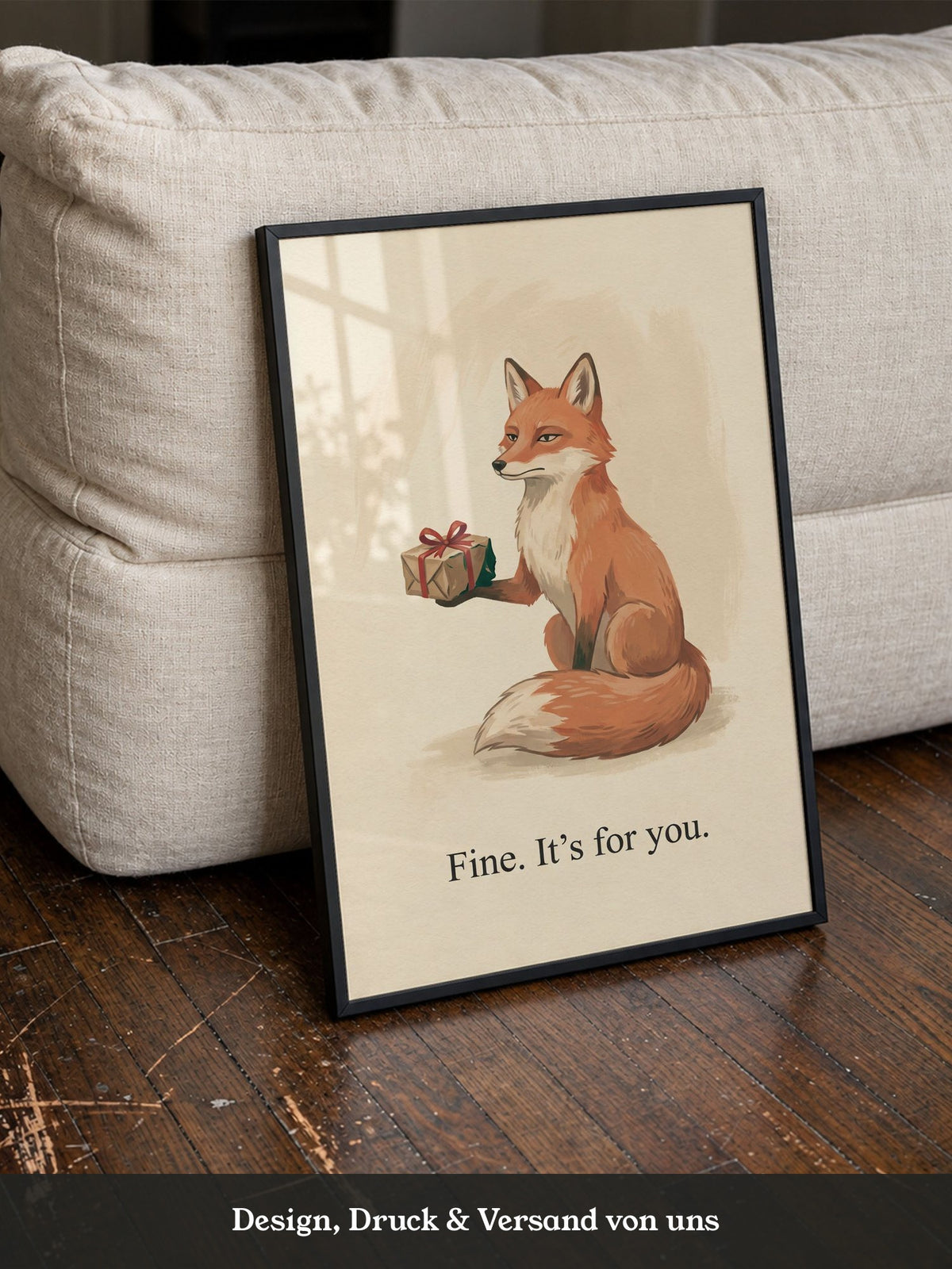 Fuchs Geschenk Illustration