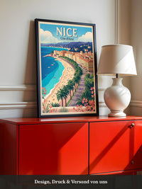 Nice Strand Promenade Retro-Design