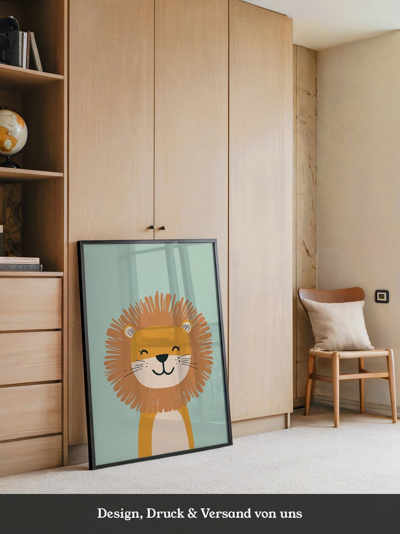 Löwe Illustration Pastellfarben