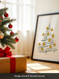 Weihnachtsbaum Minimalistisch Gold