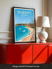 Biarritz Küste Surfer Retrostil