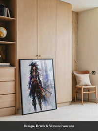 Piratenschwert Frau Aquarell