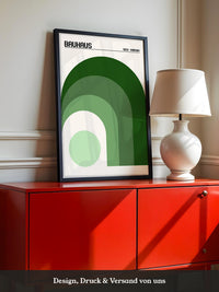 Grüne Bögen Geometrie Minimalistisch