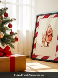 Weihnachtsmann Rentier Nostalgie