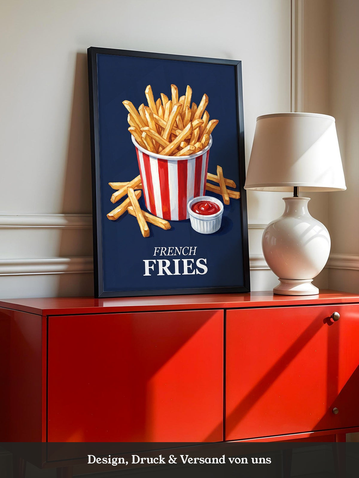 Pommes Rot-Weiß Retrolook