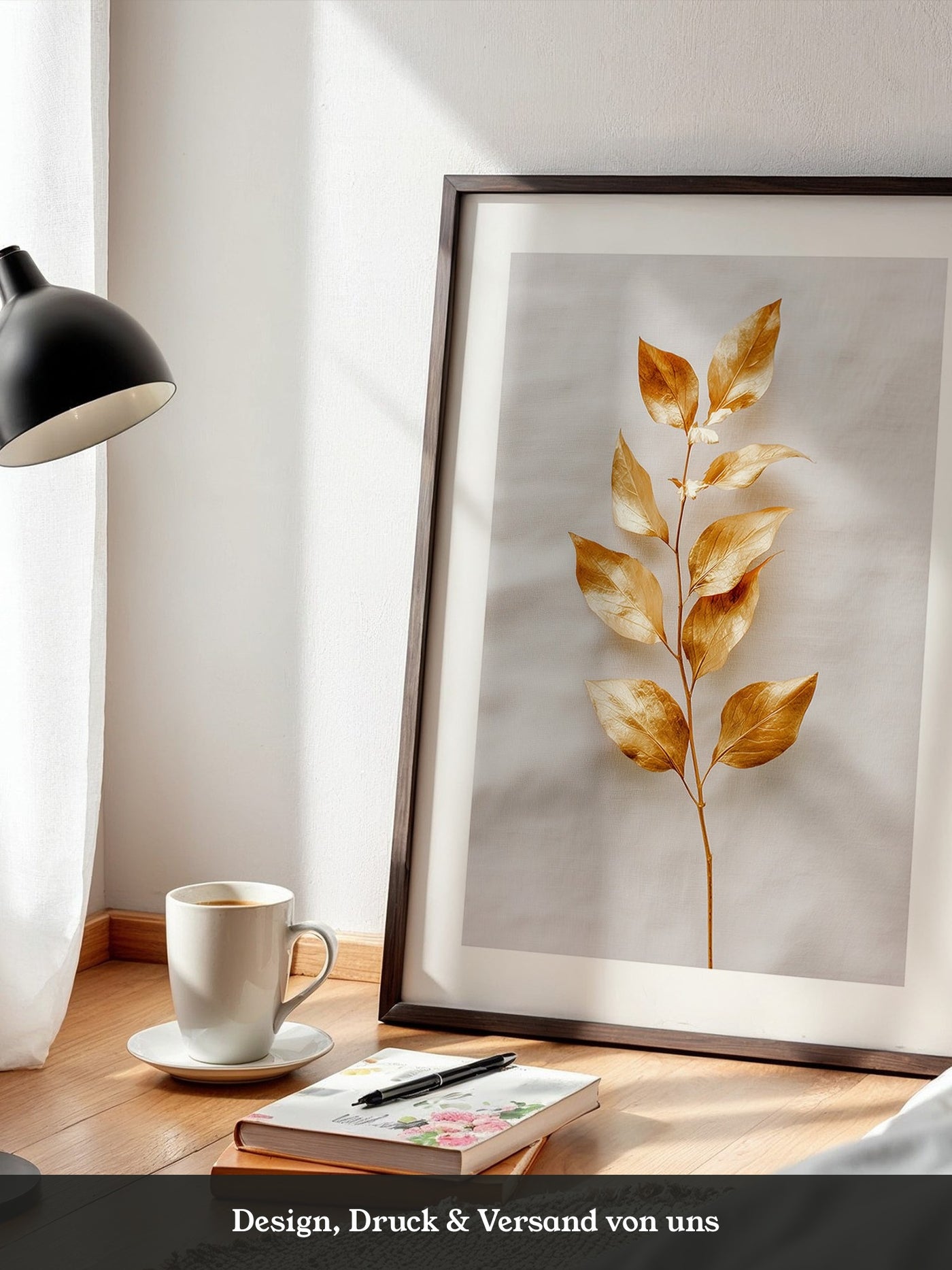 Goldene Blätter Minimalistisch
