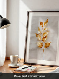 Goldene Blätter Minimalistisch