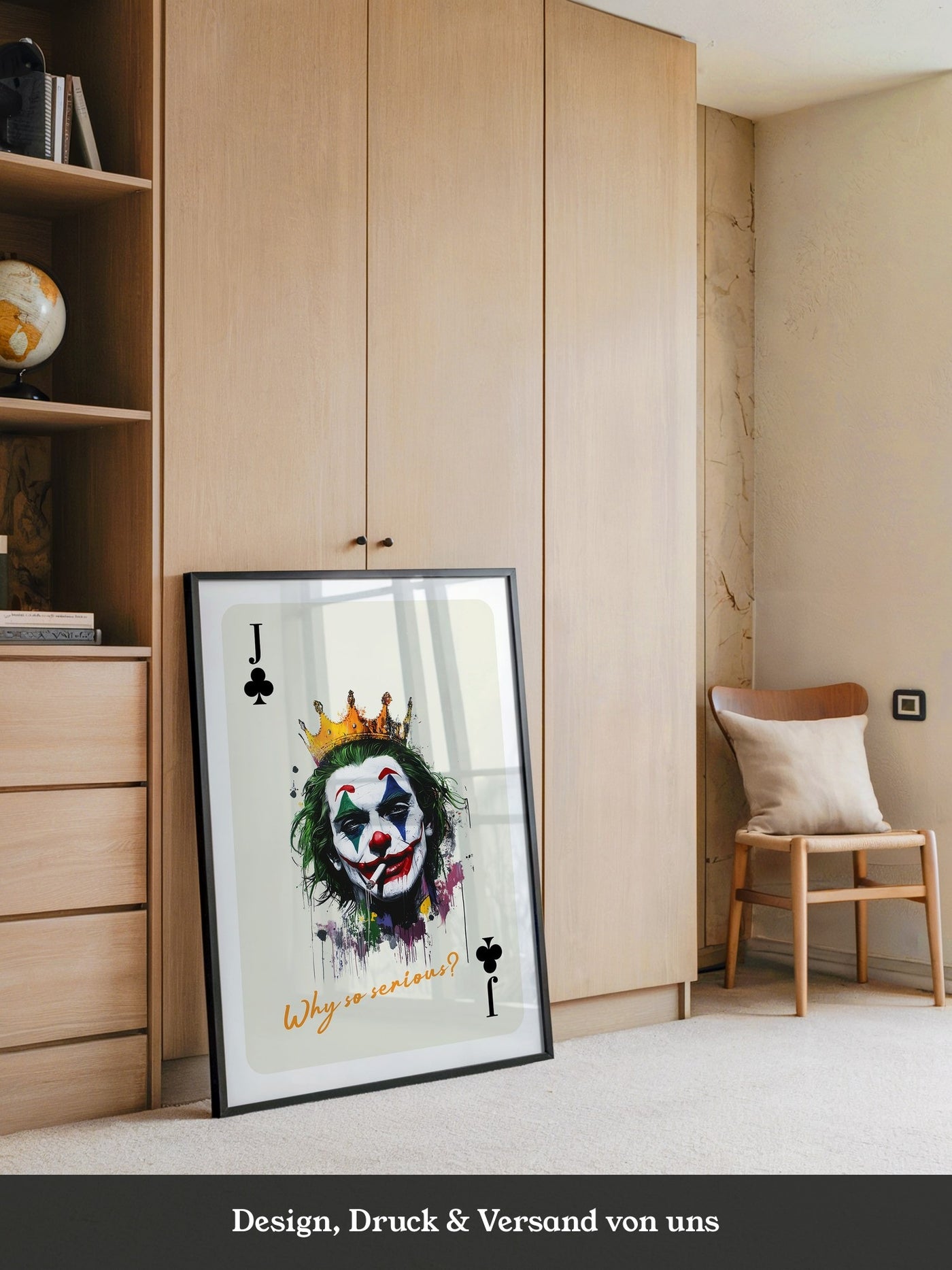 Joker Karte Krone Kunstdruck