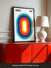 Regenbogen Oval Strahlendes Design
