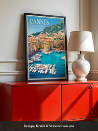 Cannes Hafen Retro-Stil