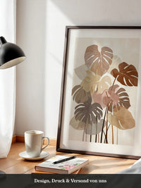 Monstera Blätter Erdtöne