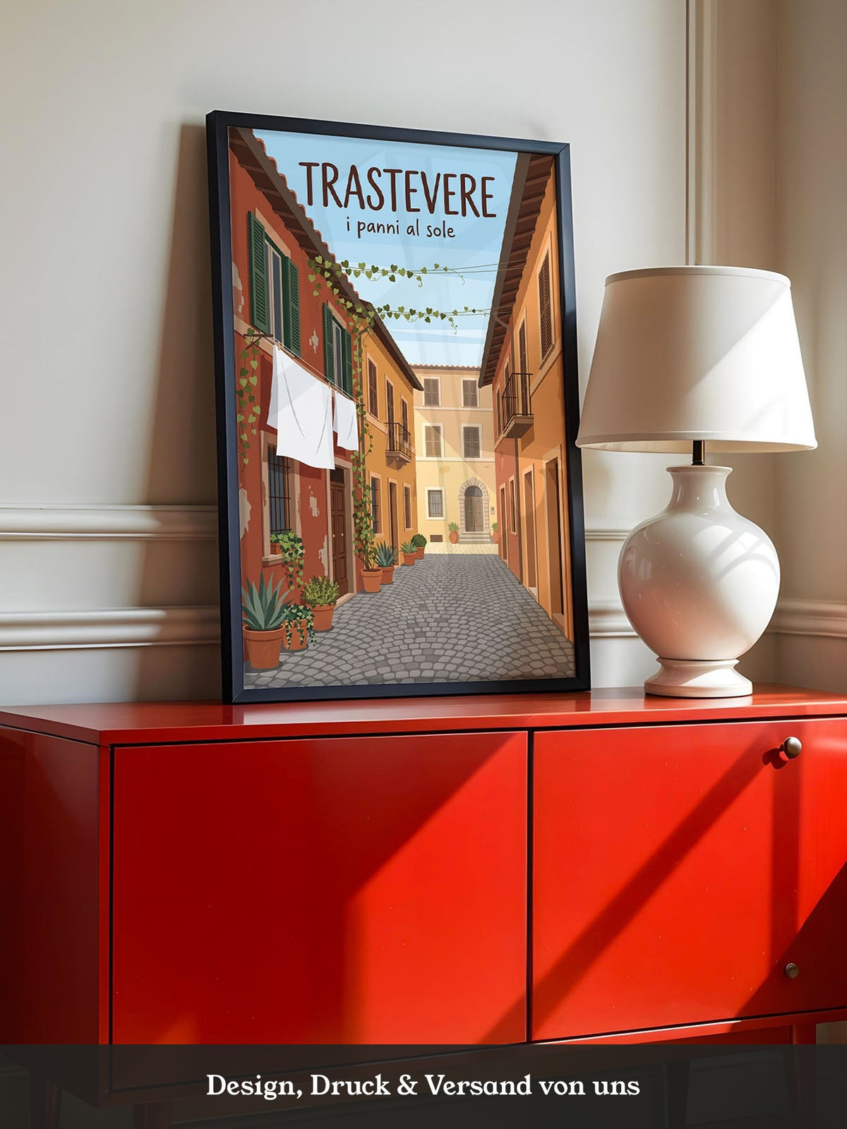 Trastevere Illustration Gasse