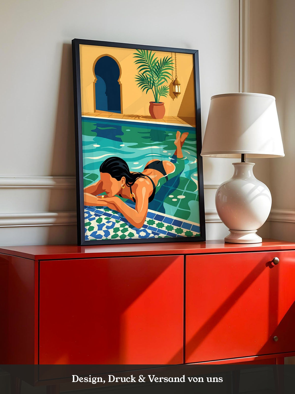 Pool Moment Retro Illustration