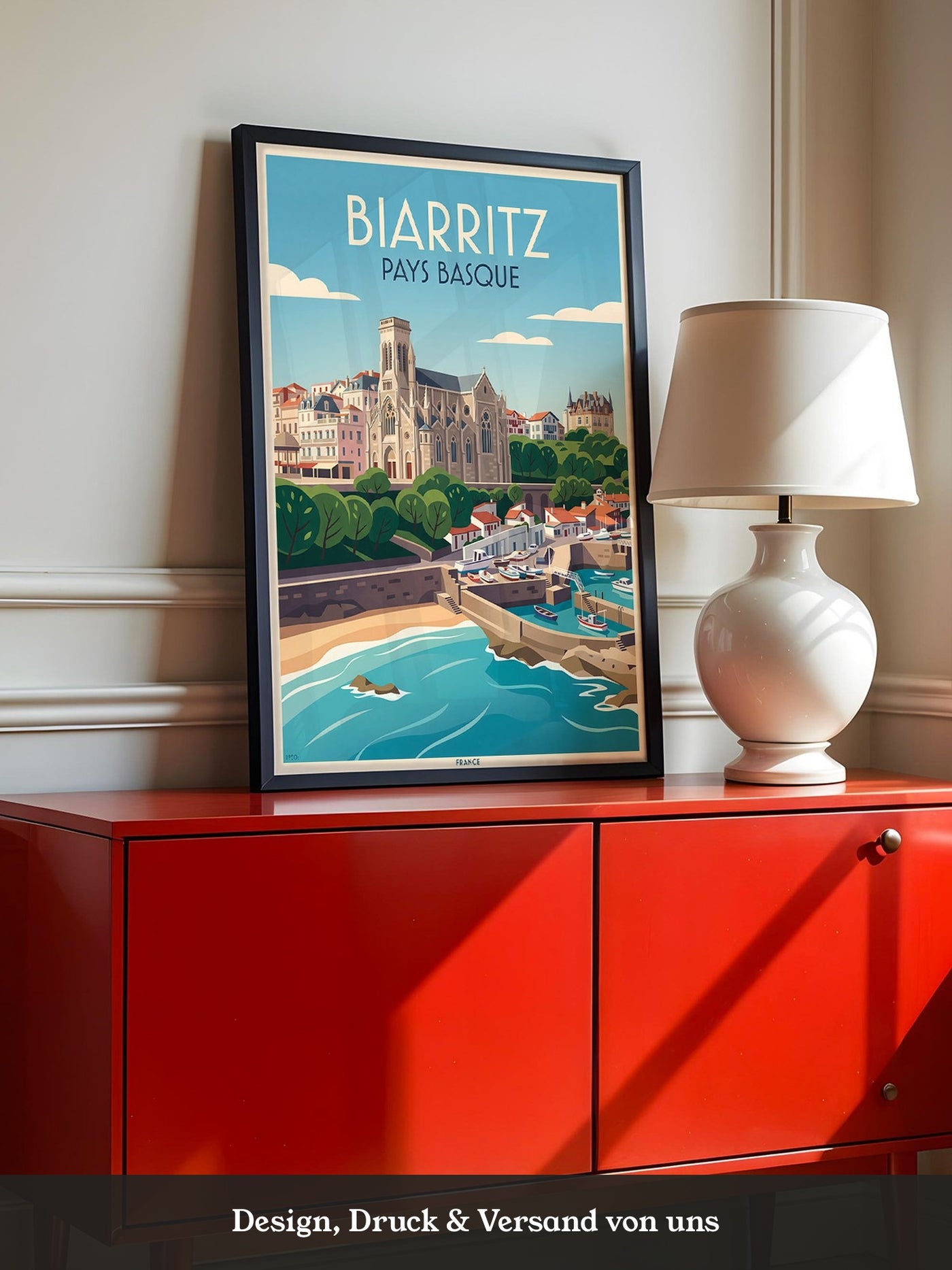 Biarritz Küste Retro-Stil