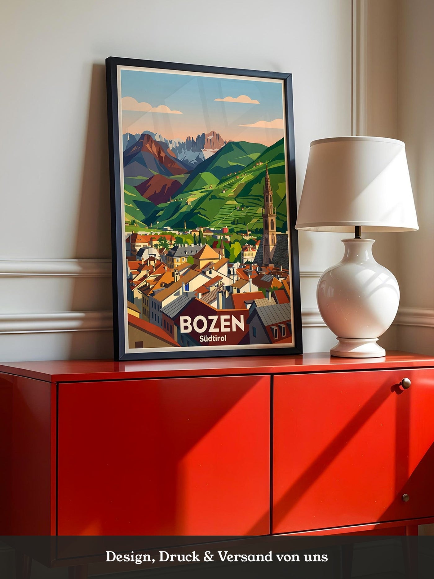 Bozen Südtirol Bergpanorama Vintage