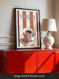 Espresso Tasse Retro-Streifen