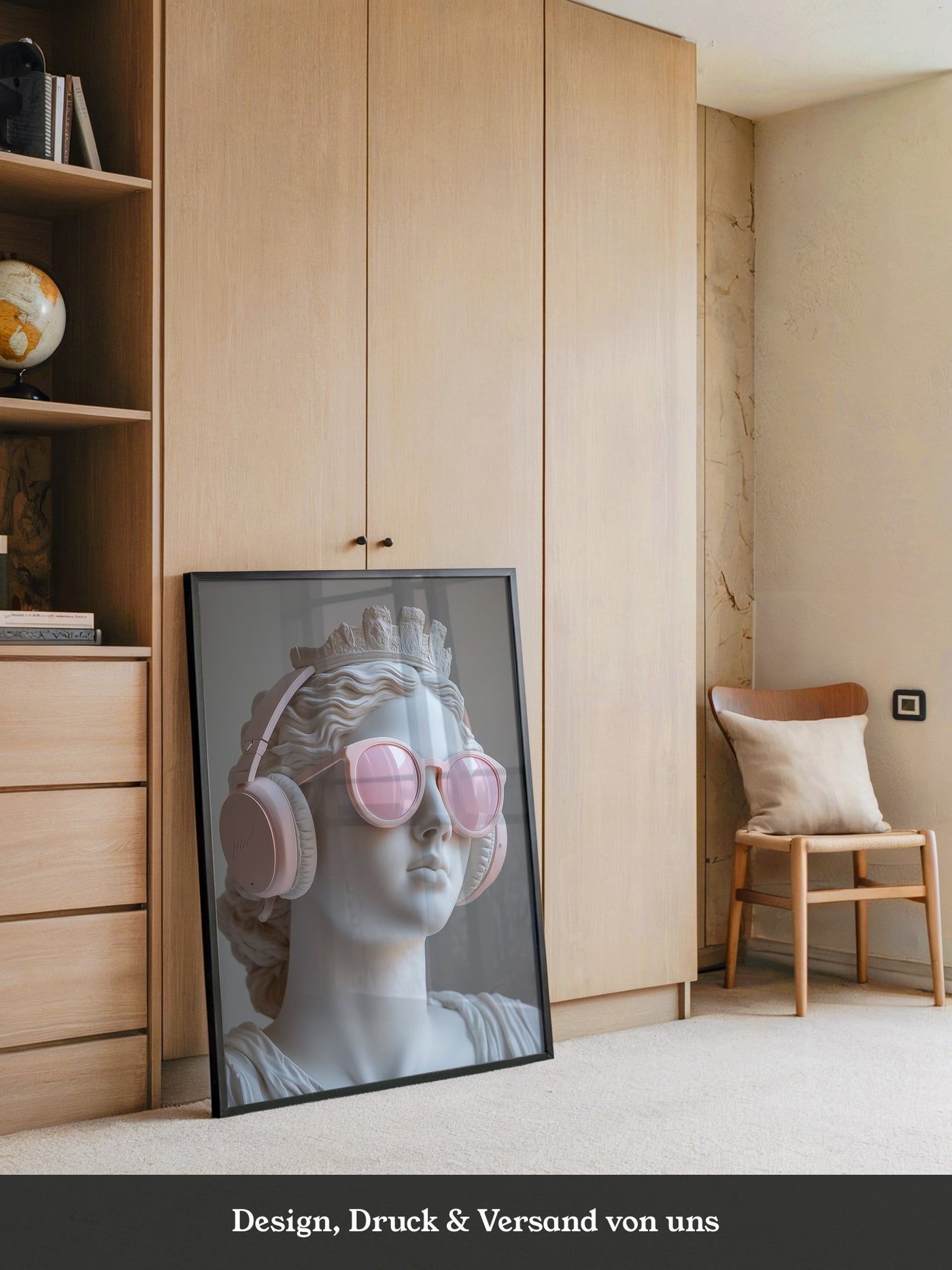 Büste Kopfhörer Sonnenbrille rosa