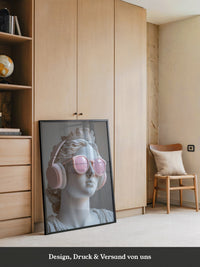 Büste Kopfhörer Sonnenbrille rosa