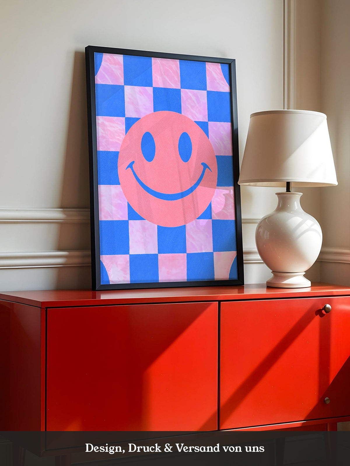 Smiley Muster Pastellfarben