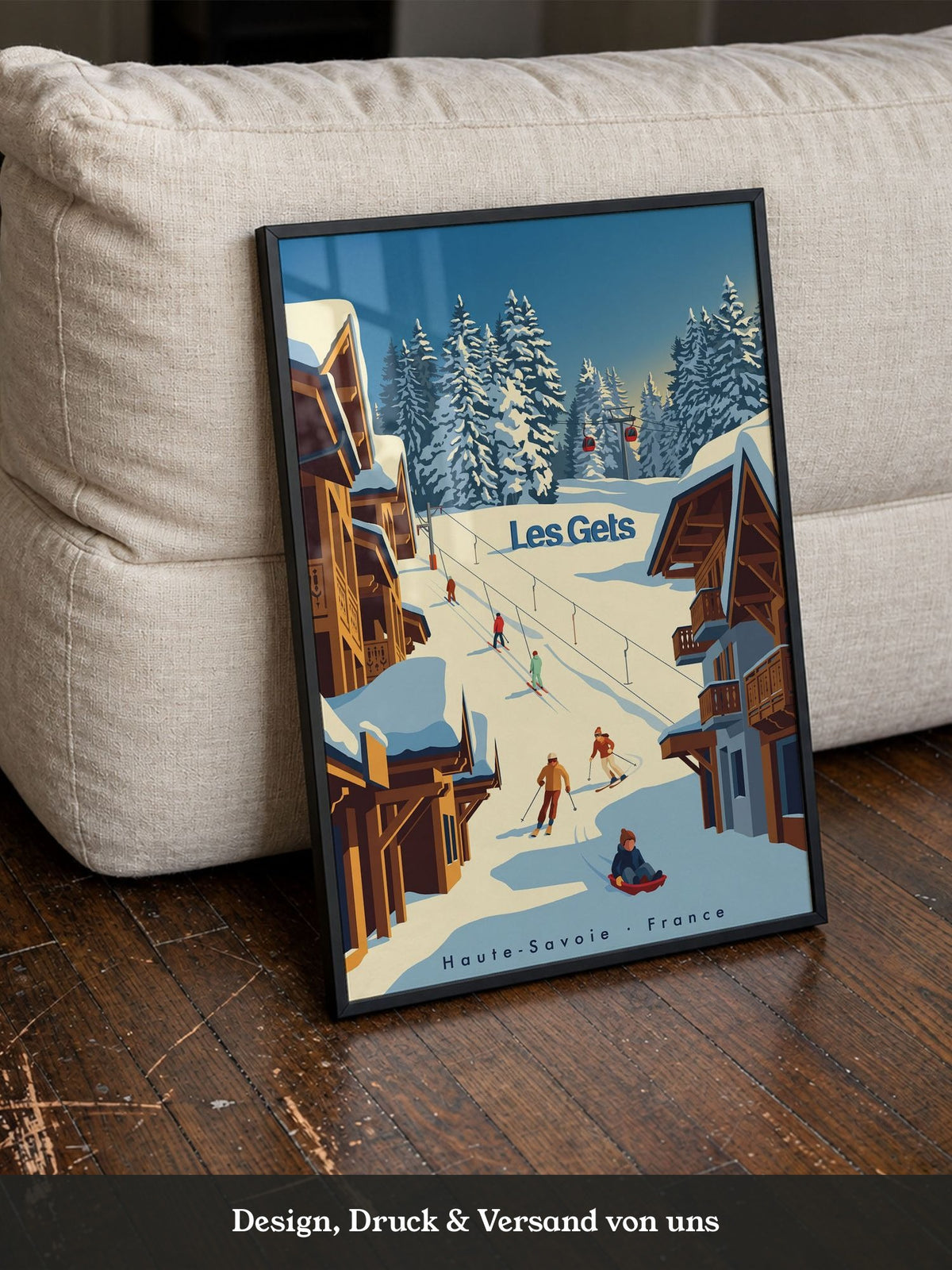 Winterliche Skiszene