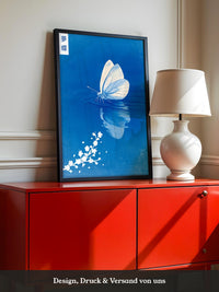 Schmetterling Spiegelung Blau