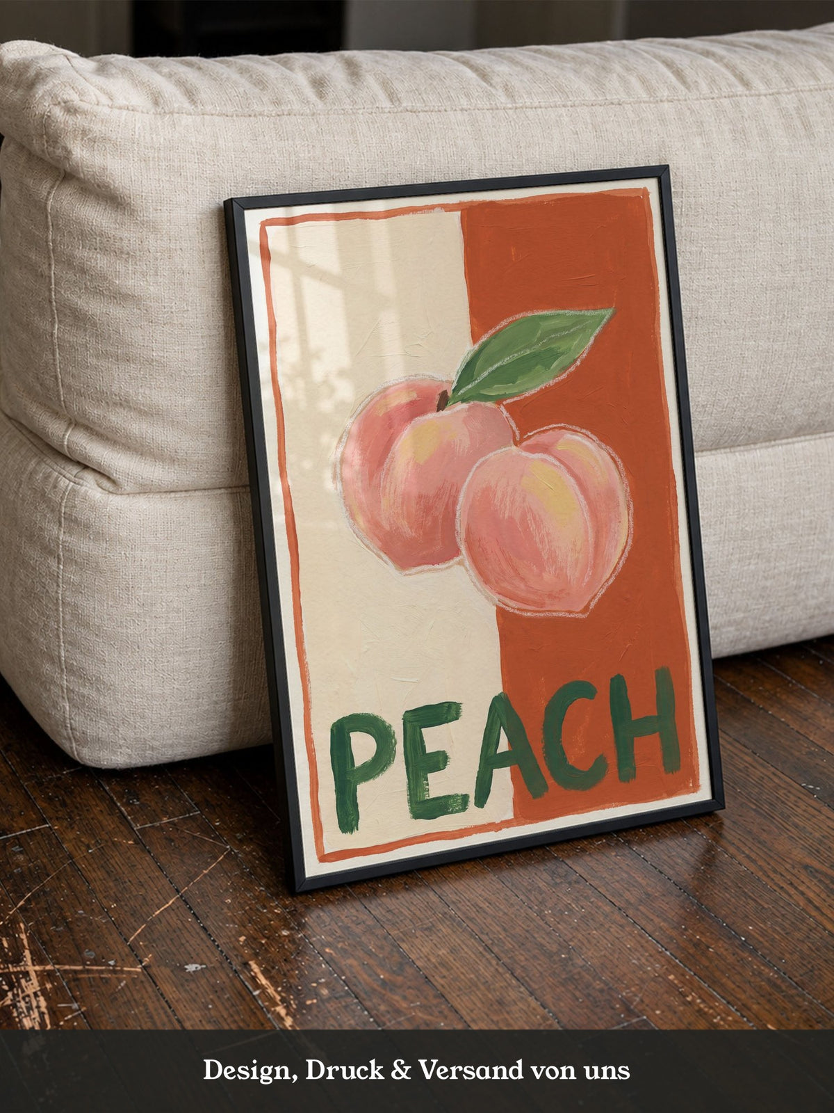 Peach Illustration Retro