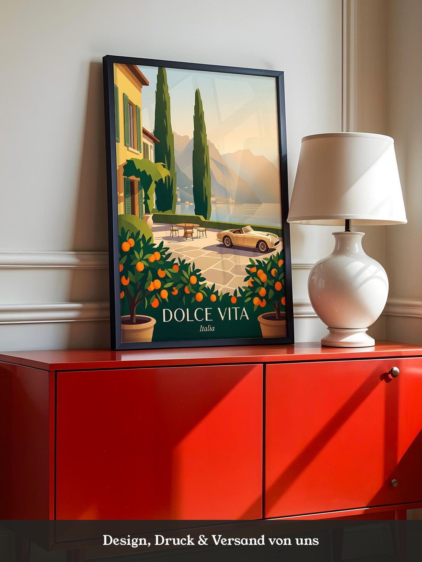 Italienische Villa Sonnenuntergang