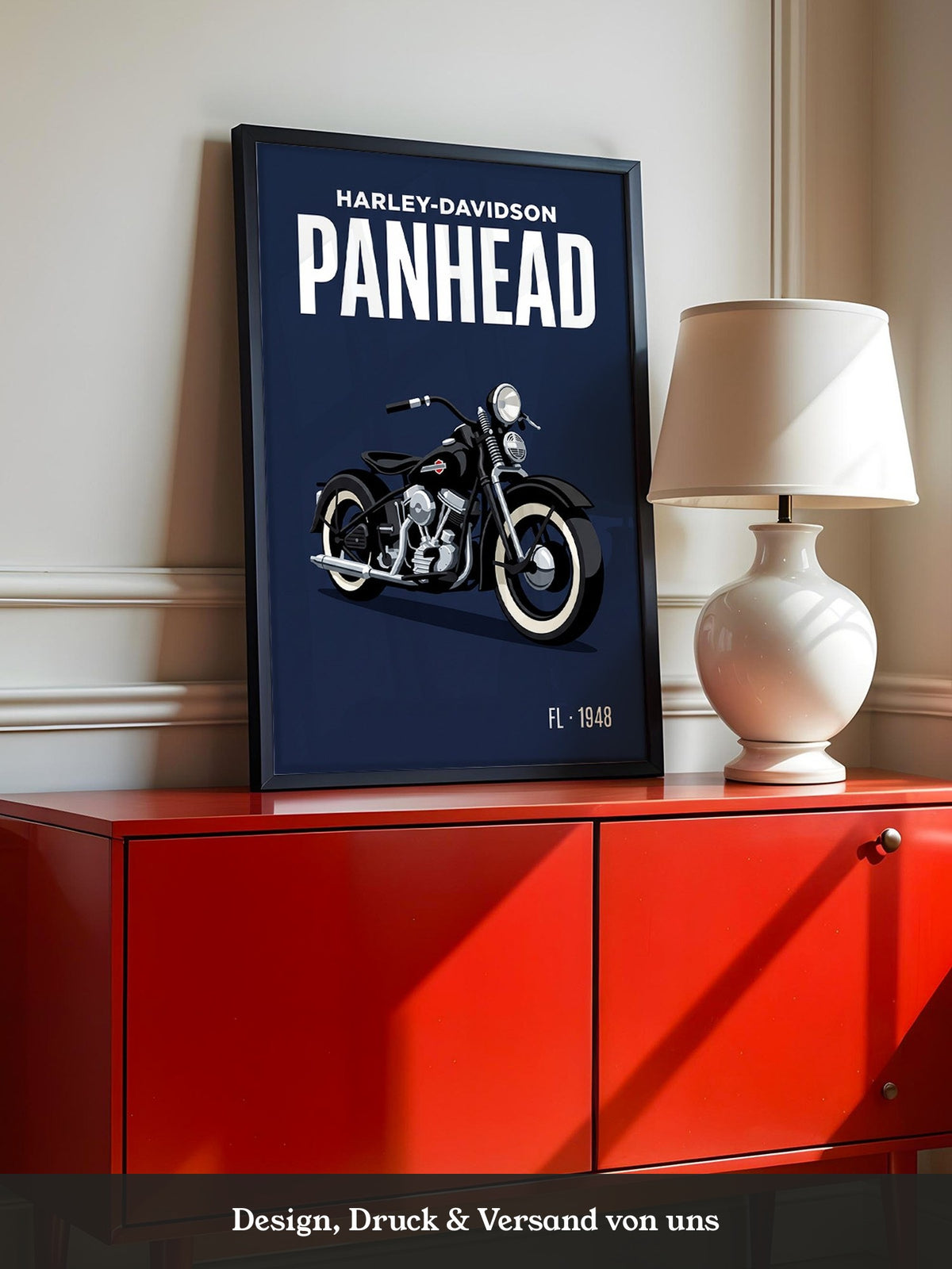 Motorrad Vintage Stil Schwarz
