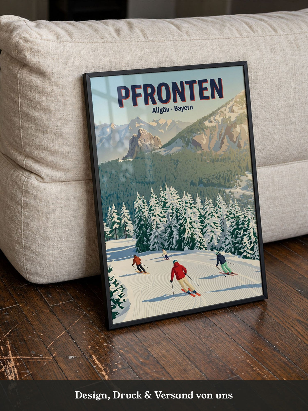 Winterlandschaft Skifahrer