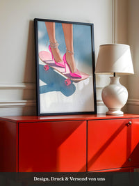 High Heels Skateboard Pink