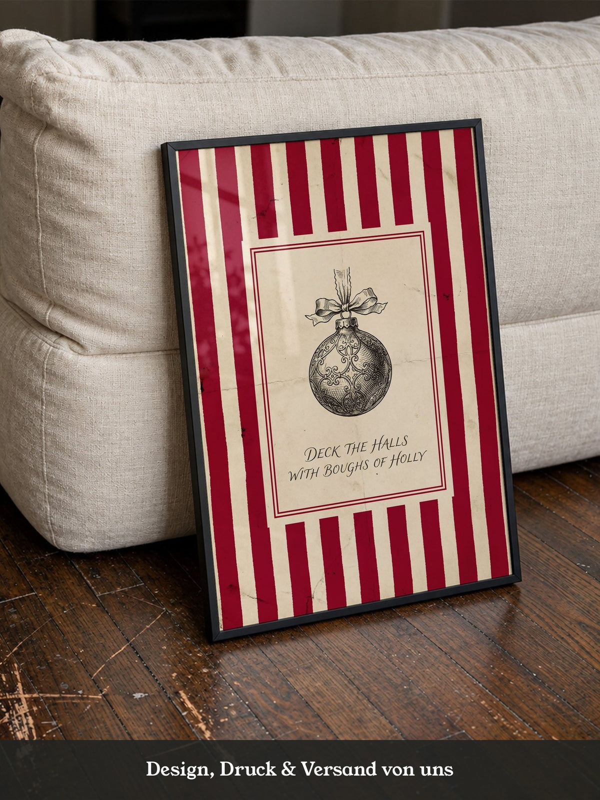 Weihnachtskugel Vintage Rot